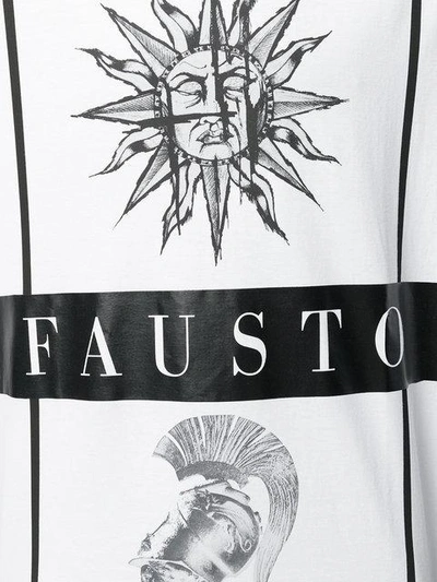 Shop Fausto Puglisi Iconic Print T-shirt - White