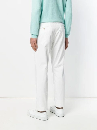 Shop Polo Ralph Lauren Straight-let Chino Trousers In White