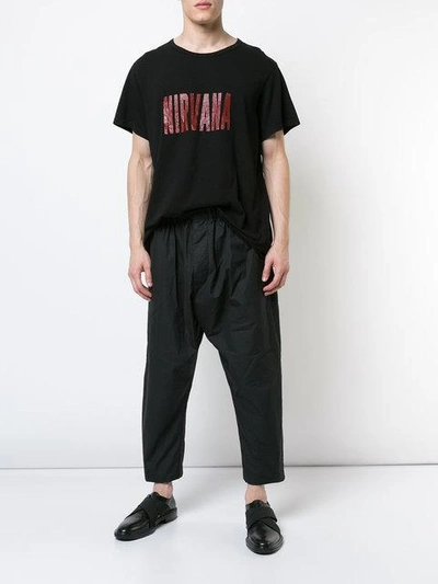 Shop Yohji Yamamoto 'nirvana' T-shirt - Schwarz In Black