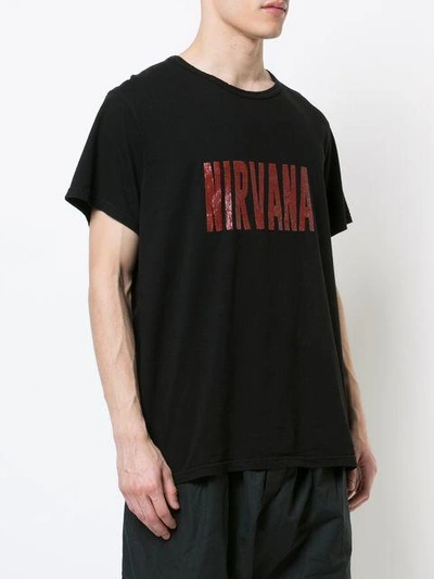 Shop Yohji Yamamoto 'nirvana' T-shirt - Schwarz In Black