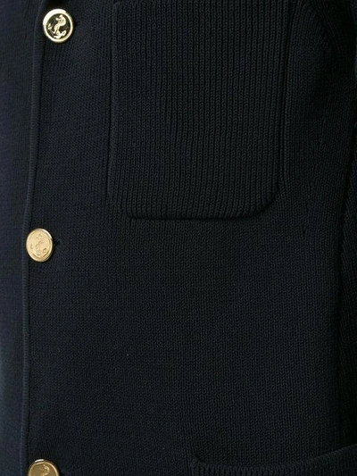 Shop Thom Browne Rwb Intarsia Milano Stitch Sport Coat In Blue