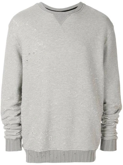 Shop Amiri Designer Distressed Jumper - Grey