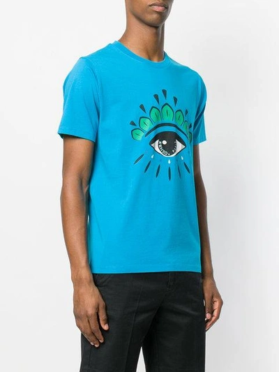 Shop Kenzo Eye Print T-shirt In Blue