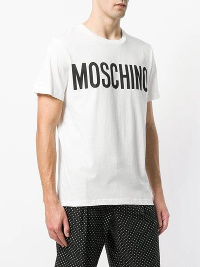 Shop Moschino Classic Logo T-shirt In White
