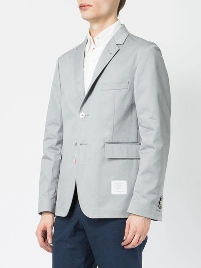 Shop Thom Browne Classic Blazer  In Grey