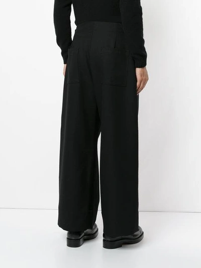 Shop Berthold Wide Leg Trousers In Black