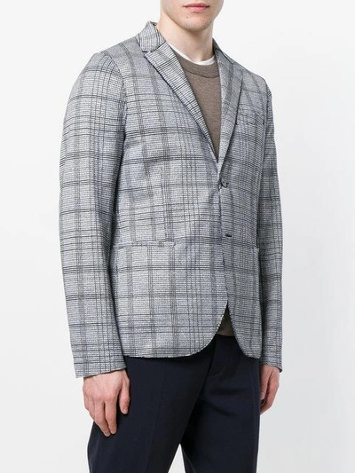 Shop Harris Wharf London Checked Design Jacket In Grey