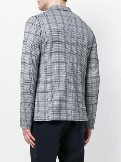 Shop Harris Wharf London Checked Design Jacket In Grey