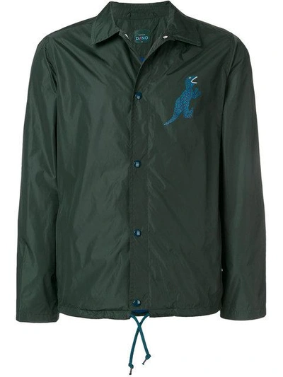 Shop Ps By Paul Smith Dino Print Coach Jacket - Green