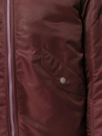 Shop Saint Laurent Zipped Bomber Jacket - Pink