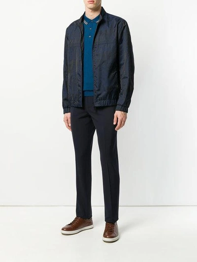 Shop Etro Parsley Print Jacket In Blue