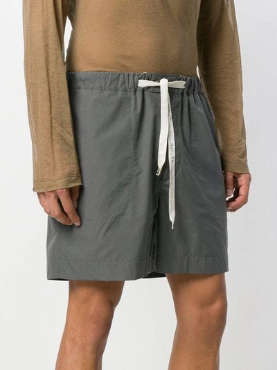 Shop Federico Curradi High Waisted Shorts - Grey