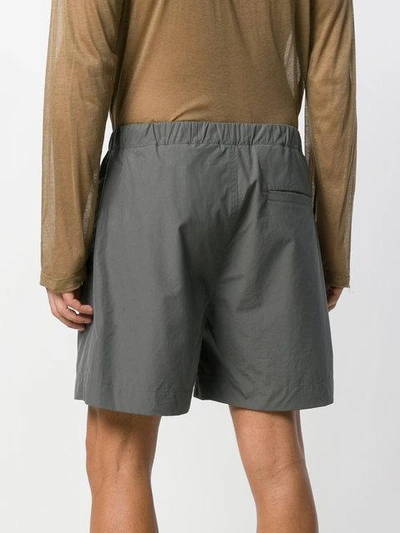 Shop Federico Curradi High Waisted Shorts - Grey