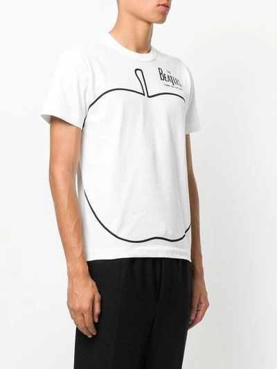 Shop Comme Des Garçons Apple Print T-shirt In White