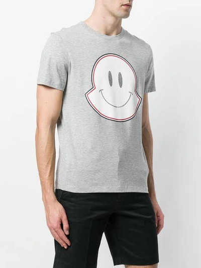 Moncler Smiley Face Maxi Logo T-shirt | ModeSens