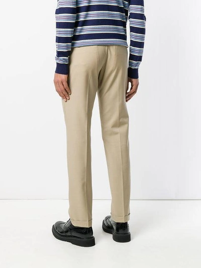Shop Prada Straight Cuffed Tailored Trousers