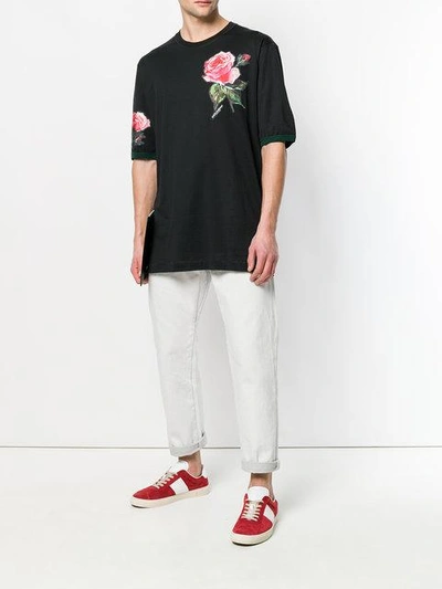 Shop Dolce & Gabbana Rose Patch T-shirt