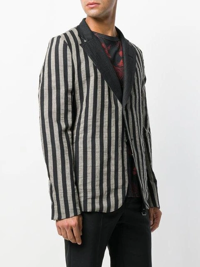 Shop Tom Rebl Striped Blazer - Black