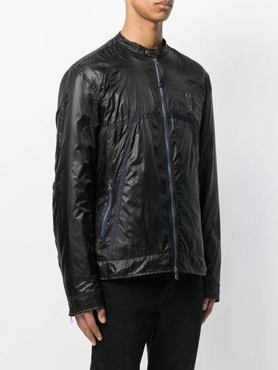 Shop Diesel Black Gold Faux Leather Jacket