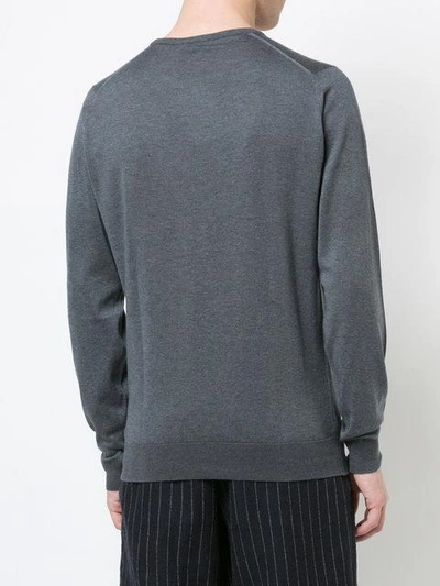 John Smedley Classic Crew-neck Sweater In Grey
