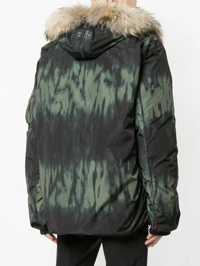 Shop Kru Fur Hooded Parka In Green