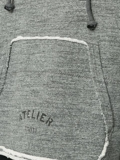 Shop Maison Margiela Atelier Hooded Sweatshirt - Grey