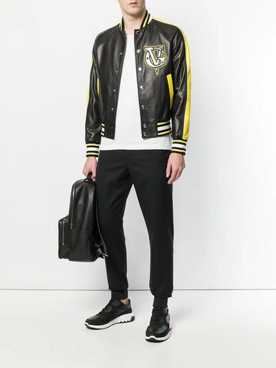 Shop Givenchy Colour Contrast Button Bomber Jacket
