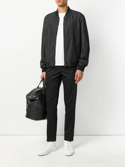 Shop Versace Zipped Bomber Jacket
