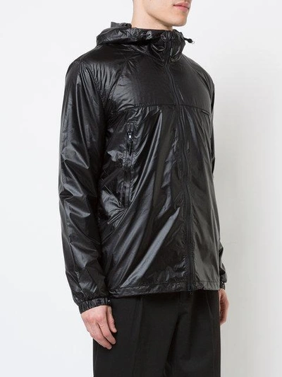Shop Canada Goose Padded Zip Front Hooded Jacket In Black