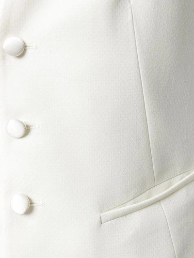 Shop Z Zegna Three Button Waistcoat In White
