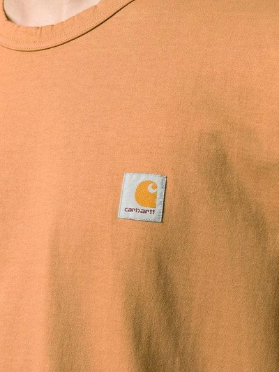 Shop Junya Watanabe Man X Carhartt Logo Sleeve Top In Yellow