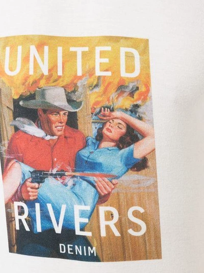 Shop United Rivers United Drivers T-shirt In White