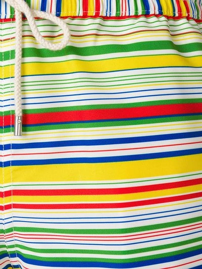 Shop Loewe Stripe Print Swimming Shorts - Multicolour