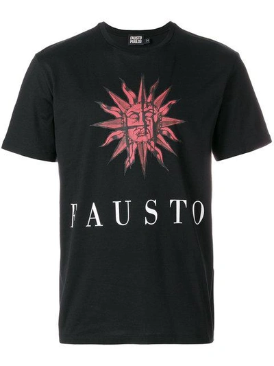 Shop Fausto Puglisi Sun Print T-shirt - Black