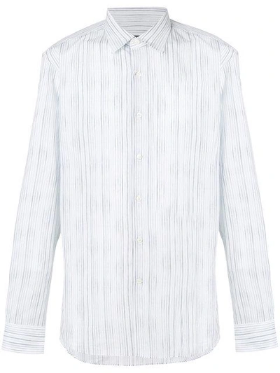 Shop Ferragamo Faded Stripe Pattern Shirt