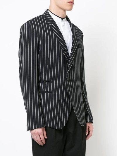 Shop Haider Ackermann Pinstripe Blazer In 099blk