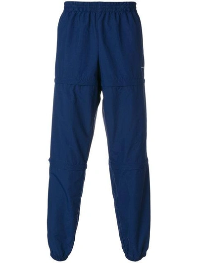 Shop Balenciaga Technical Zip Panel Track Pants In Blue