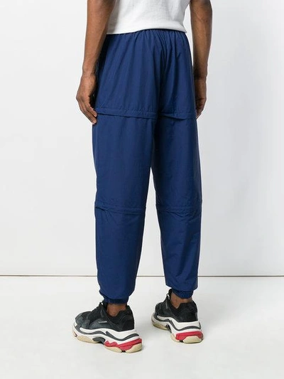 Shop Balenciaga Technical Zip Panel Track Pants In Blue