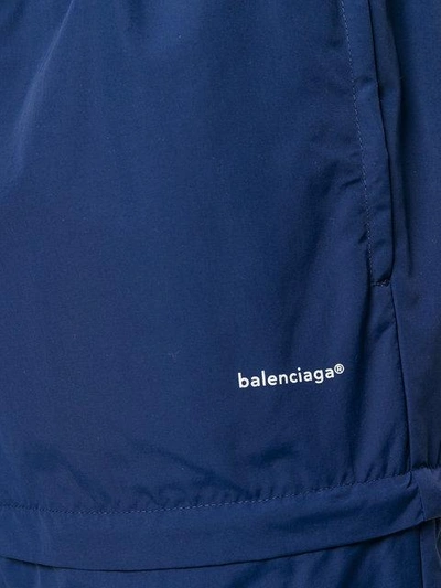 Shop Balenciaga Technical Zip Panel Track Pants In Blue