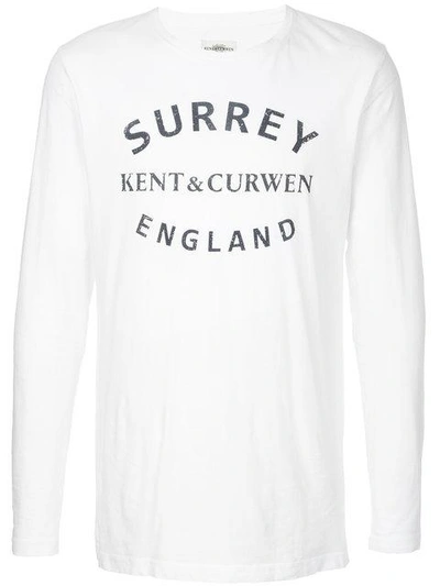 Shop Kent & Curwen Printed T-shirt In White