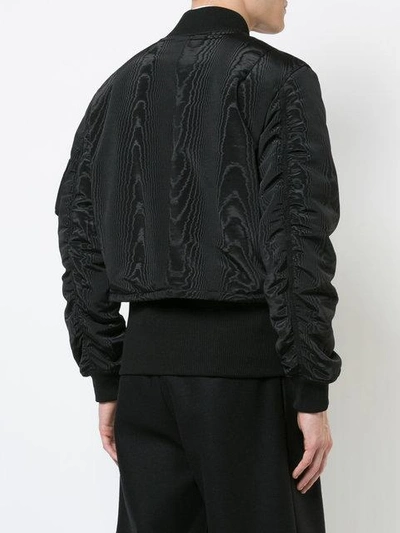 Shop Givenchy Moiré And Trompe-l'oeil Effect Bomber Jacket In 001