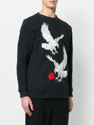 Shop Intoxicated Sweatshirt Mit Adler-print In Black