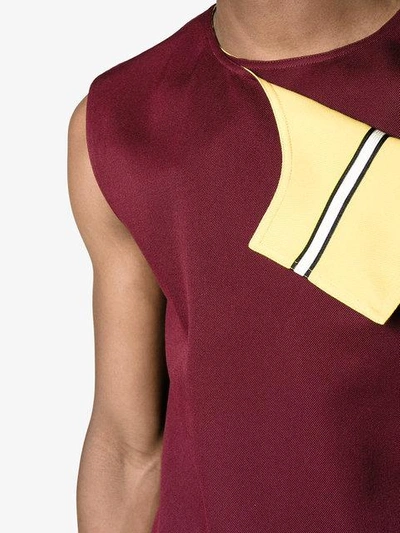 Shop Calvin Klein 205w39nyc Fold Flap Vest Top In Red