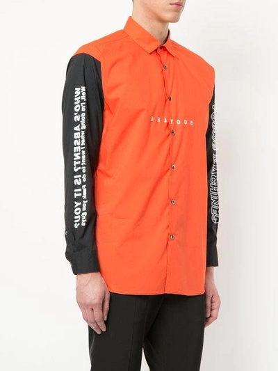 Shop Education From Youngmachines Embroidered Shirt In Red