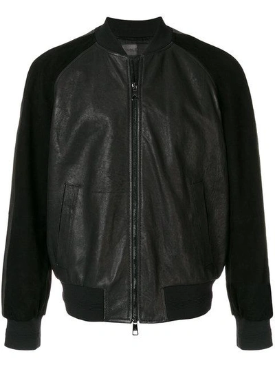 Shop Neil Barrett Contrast Sleeve Bomber Jacket In Black