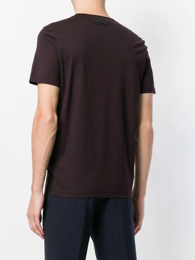 Shop Prada Classic Fitted T-shirt - Pink