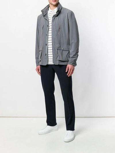 Shop Kired Casual Zipped Pocket Jacket In Grey