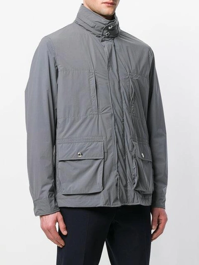Shop Kired Casual Zipped Pocket Jacket In Grey