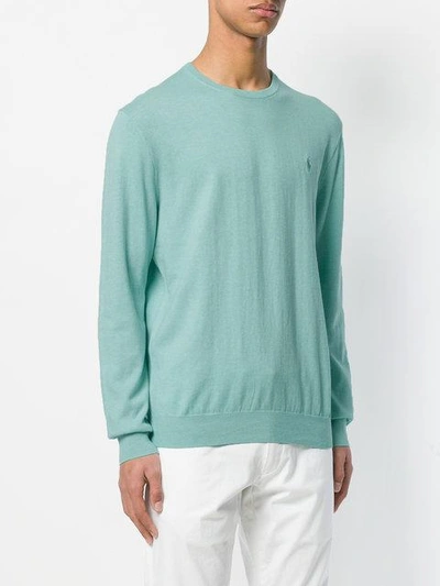 Shop Polo Ralph Lauren Crew Neck Sweater In Green