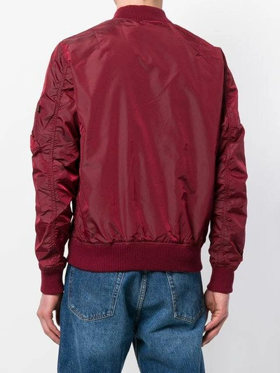 zipped bomber jacket
